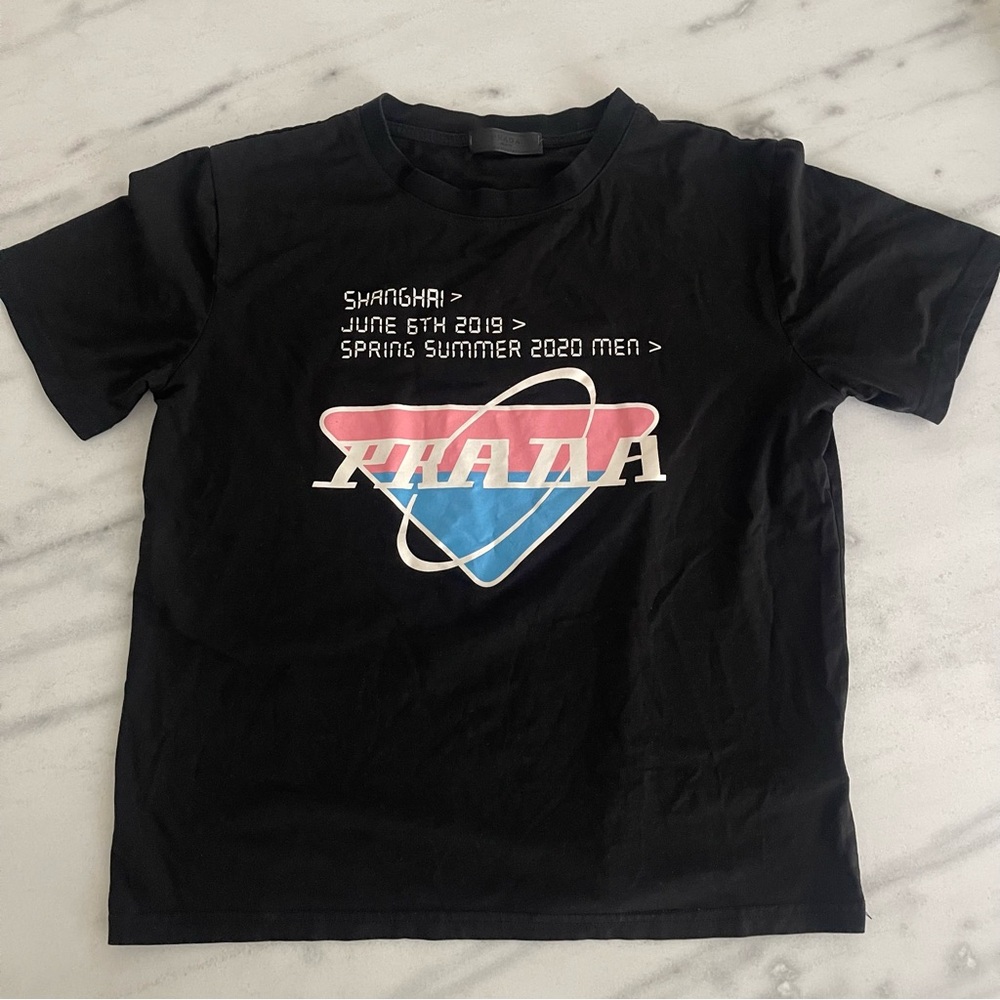 Prada Black Graphic Design Tshirt women’s small